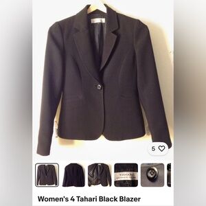 Women's 4 Tahari Black Blazer 66